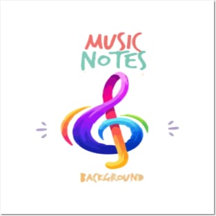 Music Sticker (Music Notes) Posters and Art